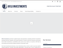 Tablet Screenshot of aflginvestments.com